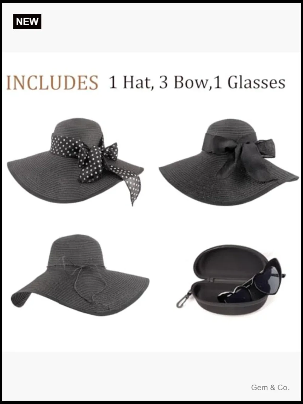Wide Brim Sun Hat Floppy Foldable Beach Hat UPF 50 Straw
